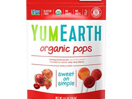 YumEarth Organic Lollipops, 4.2 Ounce
 | Pack of 12 For Sale