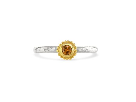 Mandarin Garnet Birthstone Ring Fashion