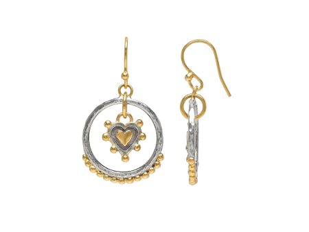 Sacred Heart Circle Earrings Online Sale