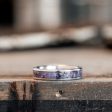 (In-Stock) Custom Amethyst and Titanium Ring - Size 4 | 4mm Wide Fashion