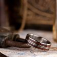 (In-Stock) The Stag | Men s Elk Antler and Walnut Wood Titanium Wedding Band - Size 13 | 8mm Wide Sale