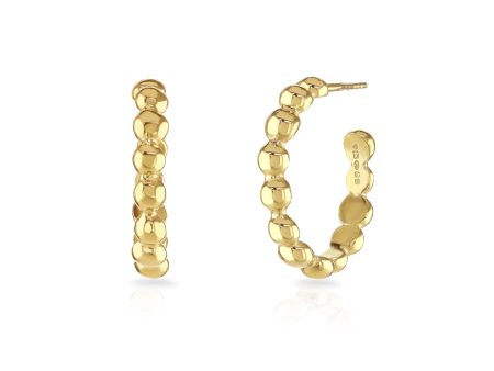 Chubby Pebble Hoop Earrings on Sale