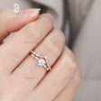 5mm Moissanite Rosalie Diamond Engagement Ring Set 2pcs Cheap