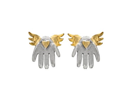 Winged Hand Earrings Discount