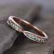 14K  18K Rose Gold Luxe V Antique Scroll Alexandrite Wedding band Online Hot Sale