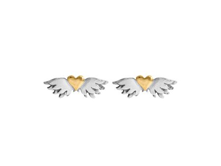 Classic Winged Heart Earrings on Sale