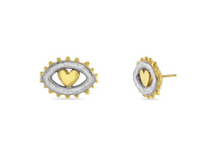 Chunky Eye Amulet Stud Earrings on Sale