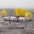 14K 18K Gold Alexandrite And Ruby Eternity Wedding Band Online now