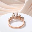 1.2 Carat Round Cut Forever One Moissanite Wedding Ring In 14k Pink Gold Twig Vine Moissanite Band For Discount