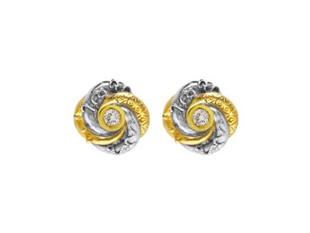 Diamond Mini Algerian Loveknot Earrings Cheap