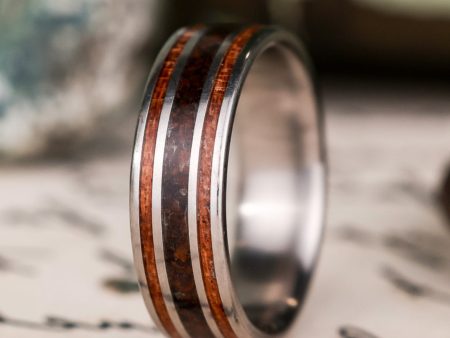 (In-Stock) The Campfire | Titanium Wedding Band - Size 9.75 | 7mm Wide For Cheap