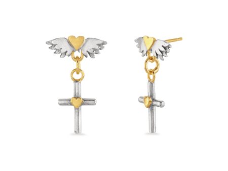 Tiny Liberty Cross Earrings Supply