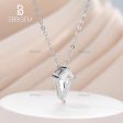 V-Prong Long Kite Step Cut Colorless Moissanite Solitaire Pendant Necklace Bridesmaid Bridal Jewelry on Sale