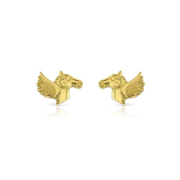 18ct Gold Pegasus Stud Earrings Online Sale