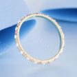 1.5mm Full Eternity Opal Morganite Wedding Band Stacking Matching Band on Sale