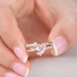 Unique 6x9mm Pear Shaped  Morganite Engagement Ring Set Coffee Drill Fashion