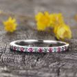 14K 18K Gold Alexandrite And Ruby Eternity Wedding Band Online now