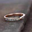 14K  18K Rose Gold Luxe V Antique Scroll Alexandrite Wedding band Online Hot Sale