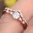 5mm Moissanite Rosalie Diamond Engagement Ring Set 2pcs Cheap