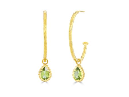 Peridot Midi Hoop Earrings For Discount