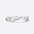 V Curved Diamond Wedding Ring Twisted Vine Matching Nesting Band Online Hot Sale