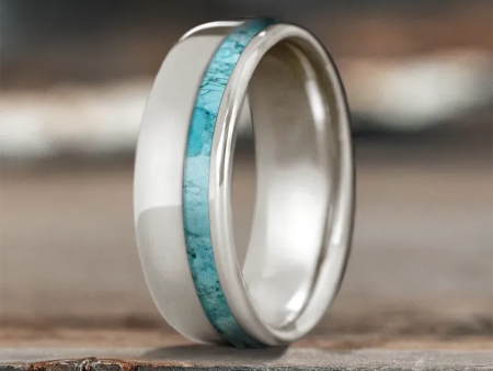 Custom Design - Single Offset Inlay Ring yeW0_FlYKgBqzr-EBmvDlBF7 For Sale