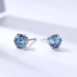 1ct Solitaire Round Cut Color-Change Alexandrite Stud Earrings Minimalist Earrings Online now