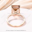 9x11mm 5 Carat Emerald Cut Morganite Engagement Ring Rose Gold Accent Diamonds Online Sale