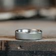 (In -Stock) The Aerodyne - Brushed Titanium Wedding Band - Size 4.75 | 6mm Wide For Discount