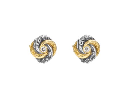 Tiny Algerian Loveknot Diamond Stud Earrings Sale