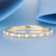 1.5mm Full Eternity Opal Morganite Wedding Band Stacking Matching Band on Sale