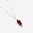 Shield Cut Garnet Pendant Red Gemstone Solitaire Necklace For Discount