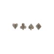 4 Suit Tiny Stud Earrings Cheap