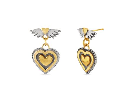 Vintage Heart Drop Earrings Online now