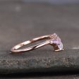 14K 18K Rose Gold Curved Moonstone Wedding Band Sale