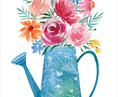 RN357 - Garden Watering Can - 12x16 Online now