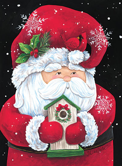 ART1255 - Santa with Birdhouse - 12x16 Fashion